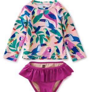 NWT Tea Collection Rash Guard Baby Swim Set 18-24 Months